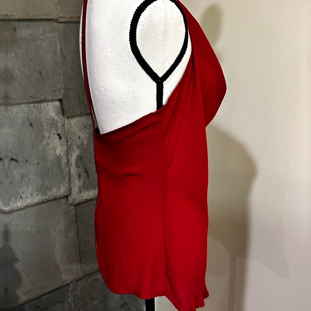 Chocolate Zipper back Burgundy Dress Blouse - Picture 5 of 7